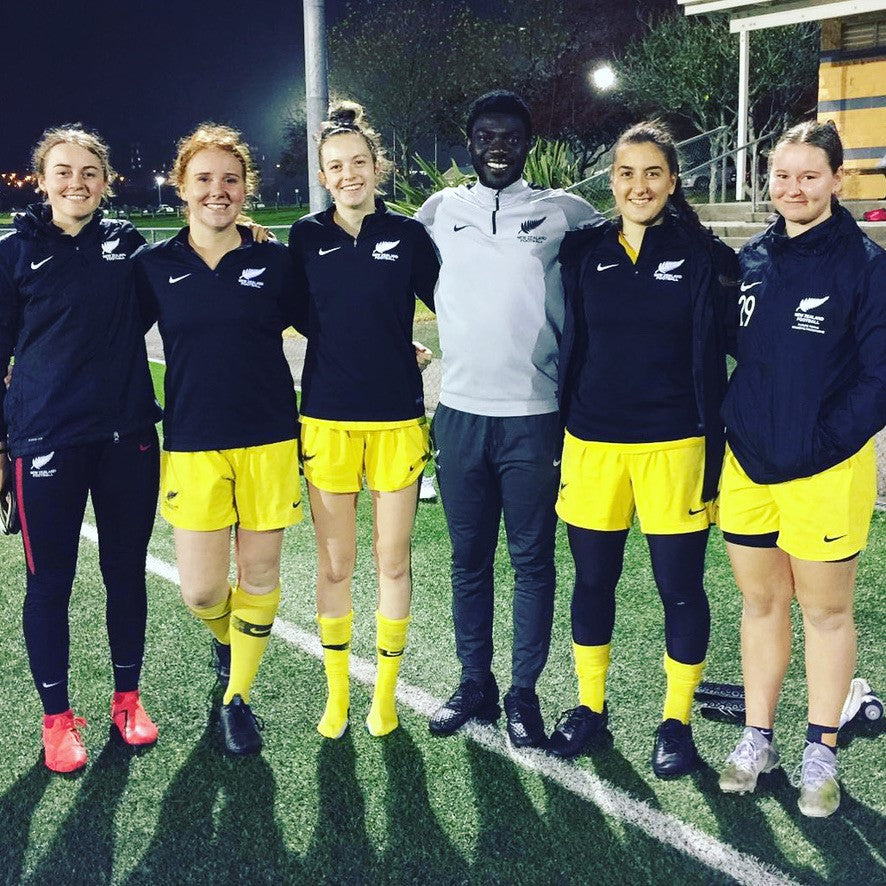 Issac Tetteh from INGOAL coaching Football Ferns Goalkeepers
