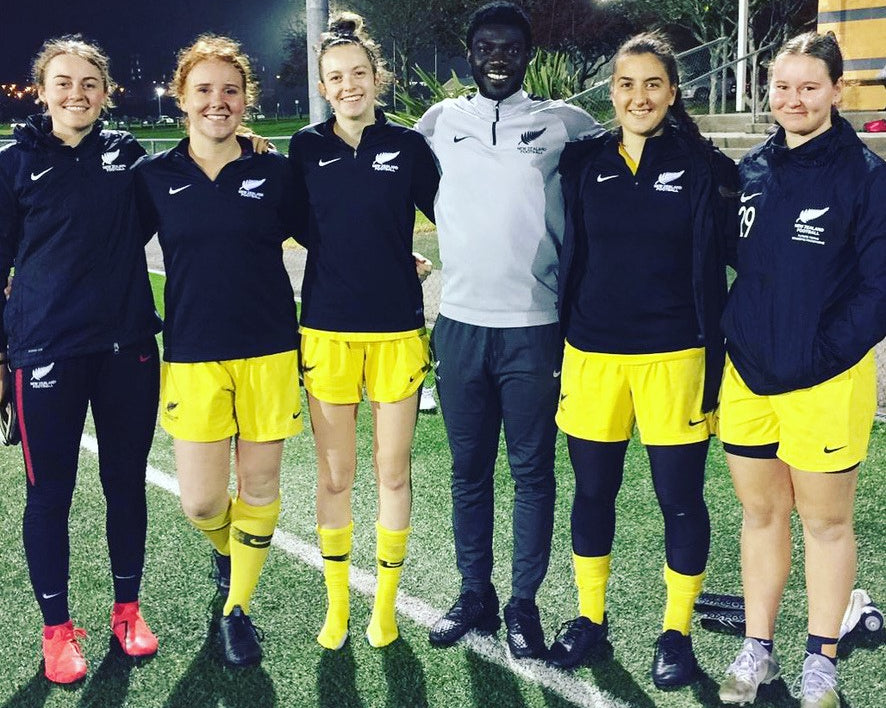 Issac Tetteh from INGOAL coaching Football Ferns Goalkeepers